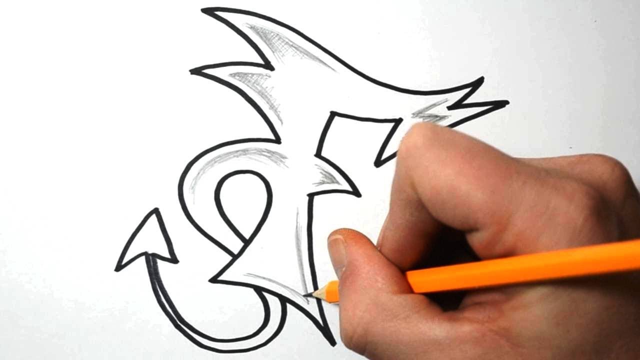 1280x720 How To Draw Graffiti Letters - F Drawing