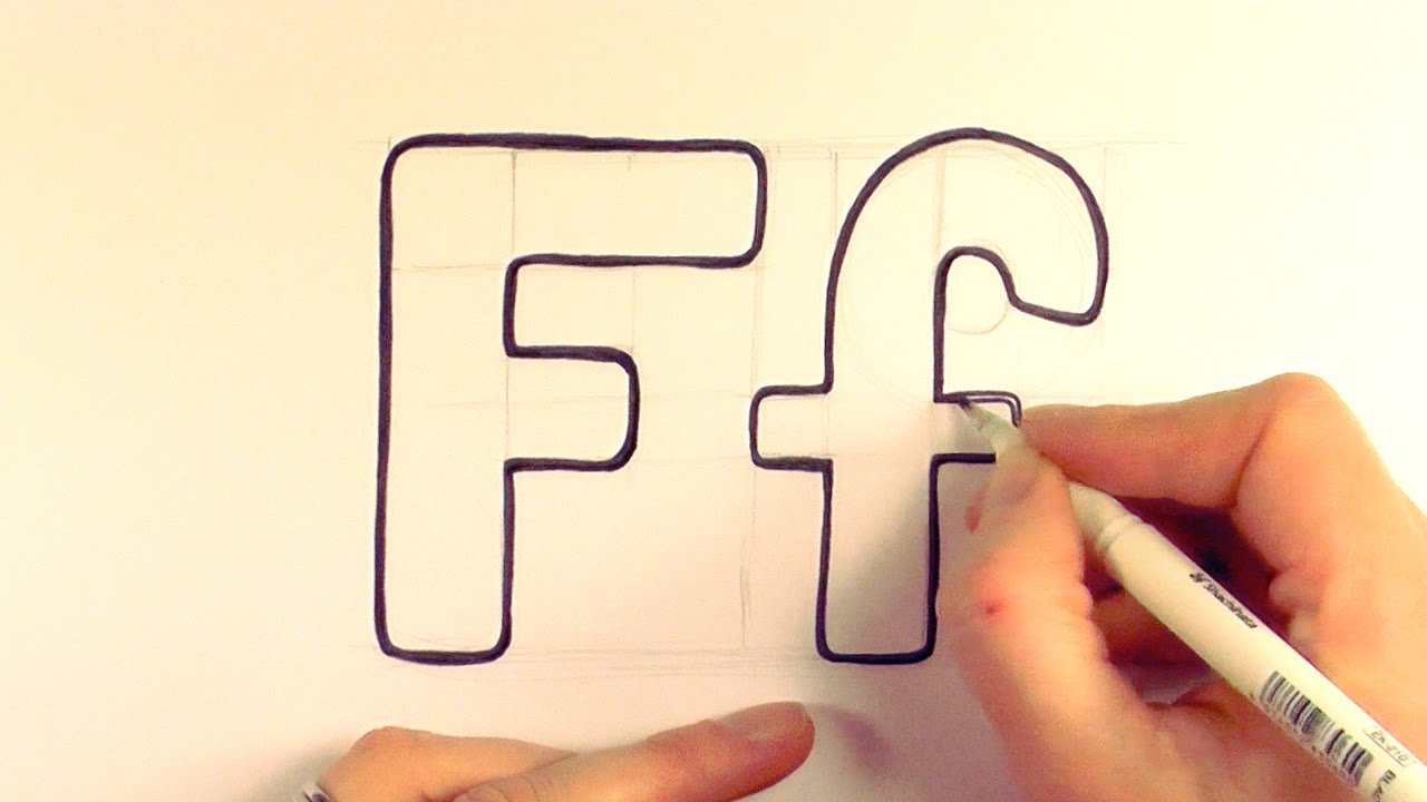 1280x720 How To Draw A Cartoon Letter F And F - F Drawing