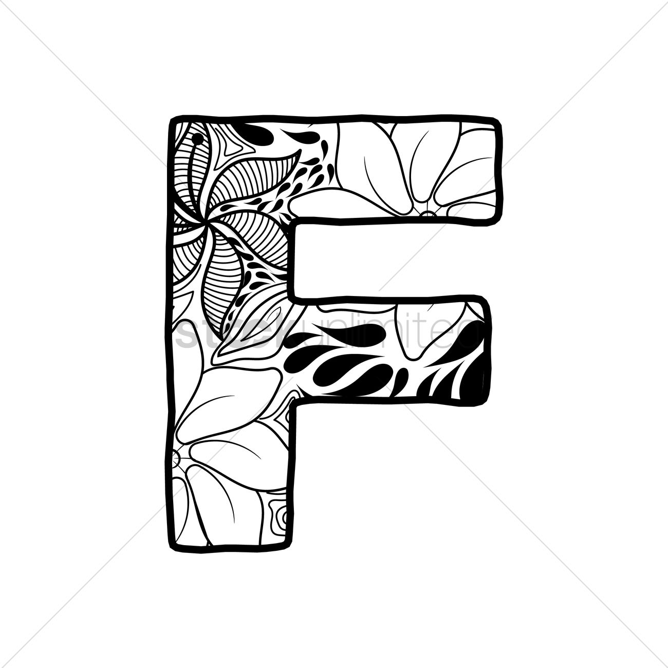 1300x1300 Letter F Vector Image - F Drawing