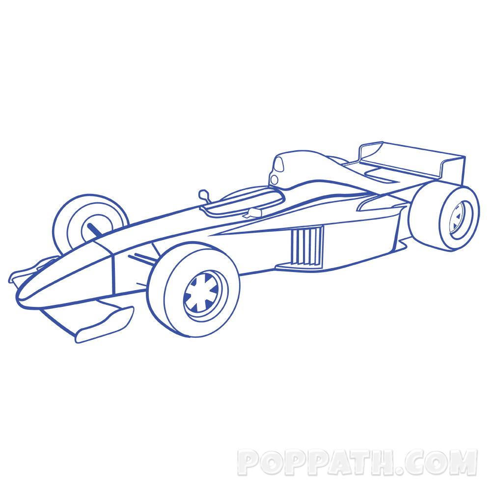 F1 Car Drawing 13 
