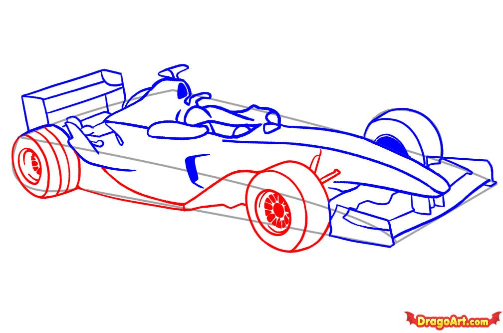 1008x667 How To Draw A Step - F1 Car Drawing