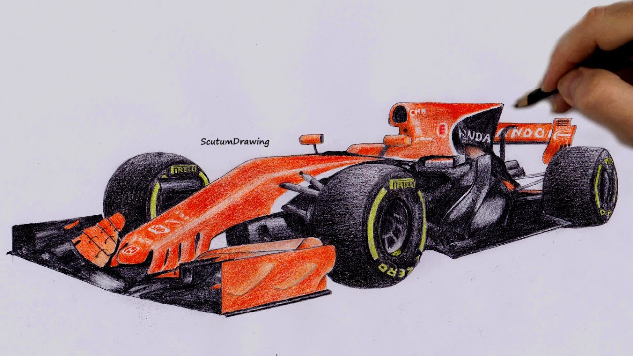 F1 Car Drawing at PaintingValley.com | Explore collection of F1 Car Drawing