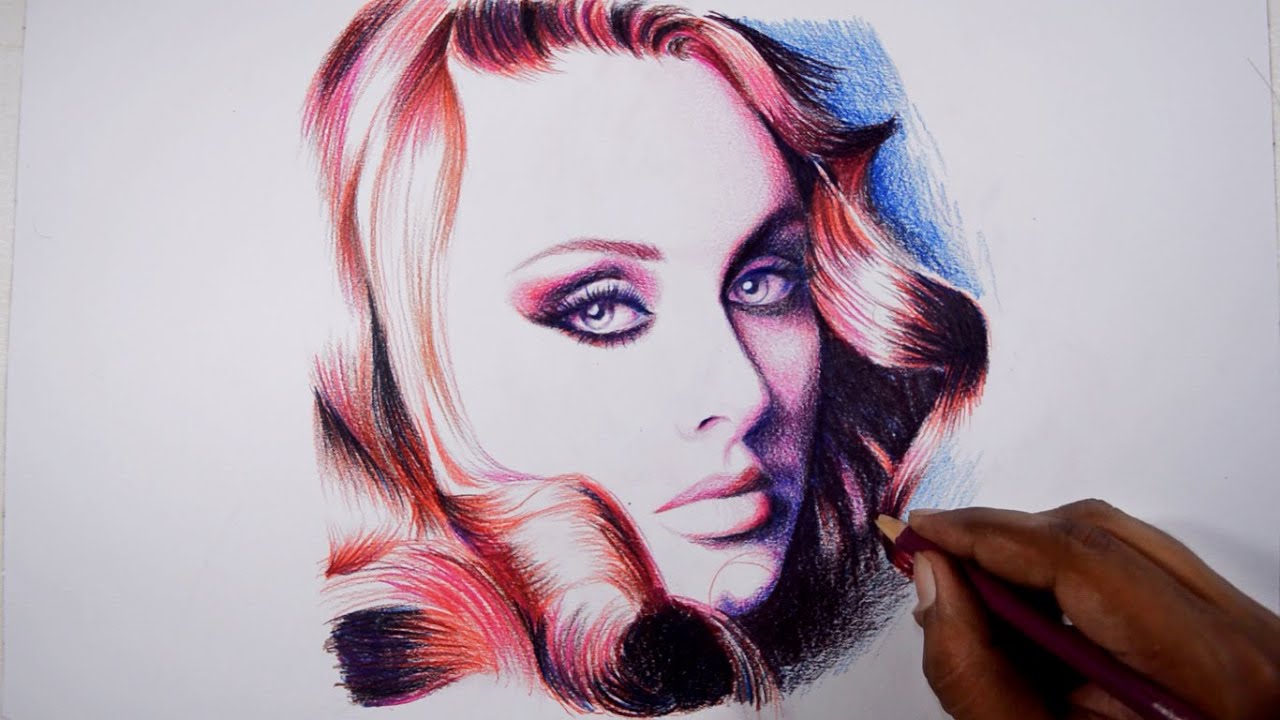 1280x720 drawing adele - Faber Castell Drawing