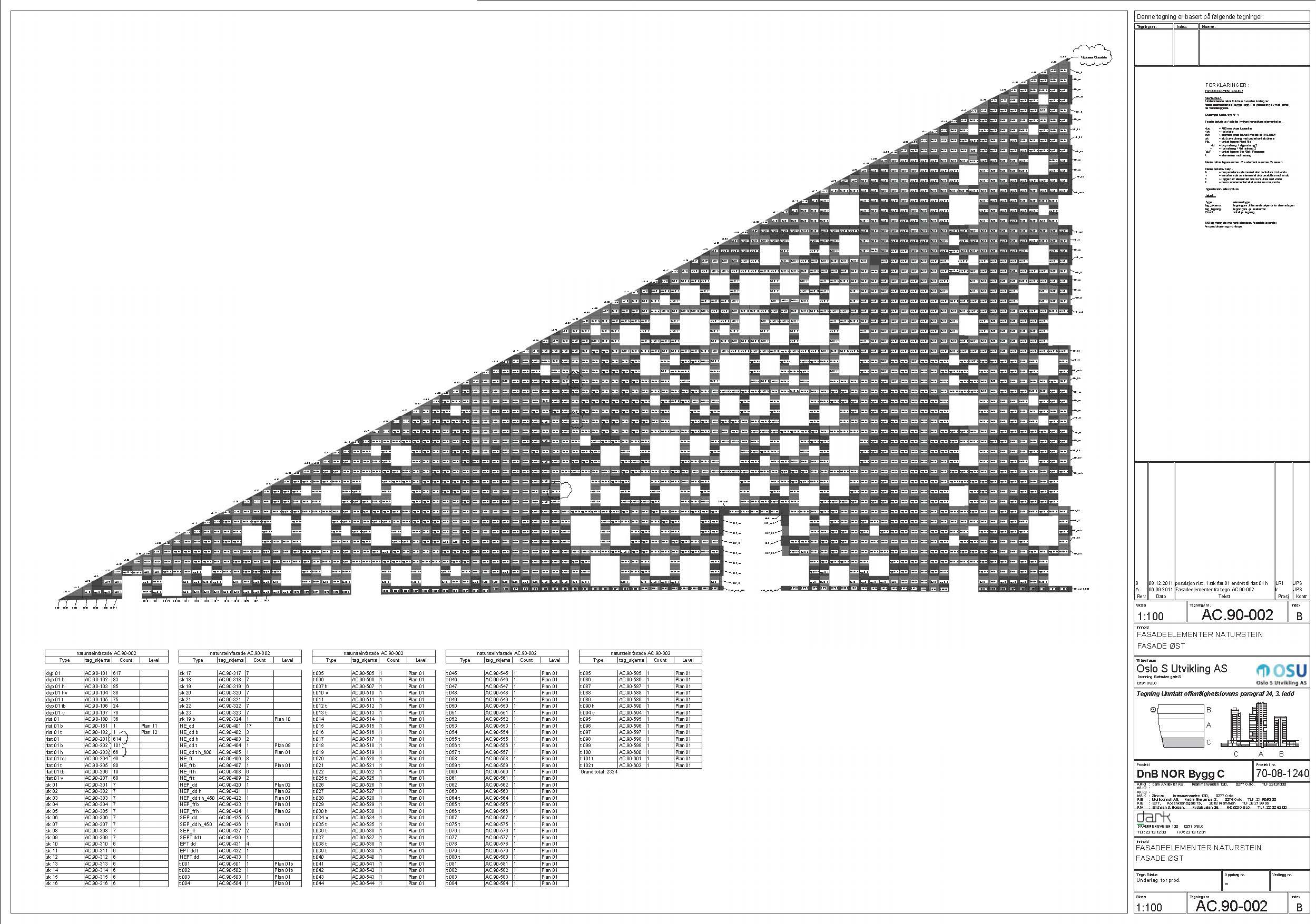 2498x1755 facade panels - Facade Drawing