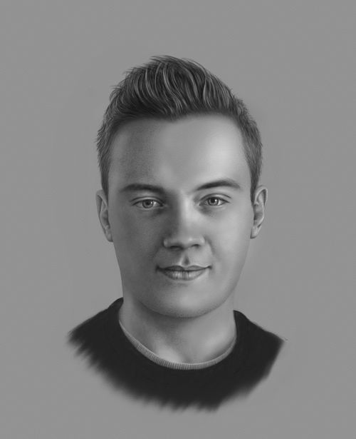 500x615 Drawing Charcoal Portraits - Face Black And White Drawing