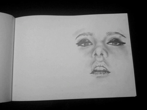 500x375 Pictures Of Black And White Face Drawing - Face Black And White Drawing