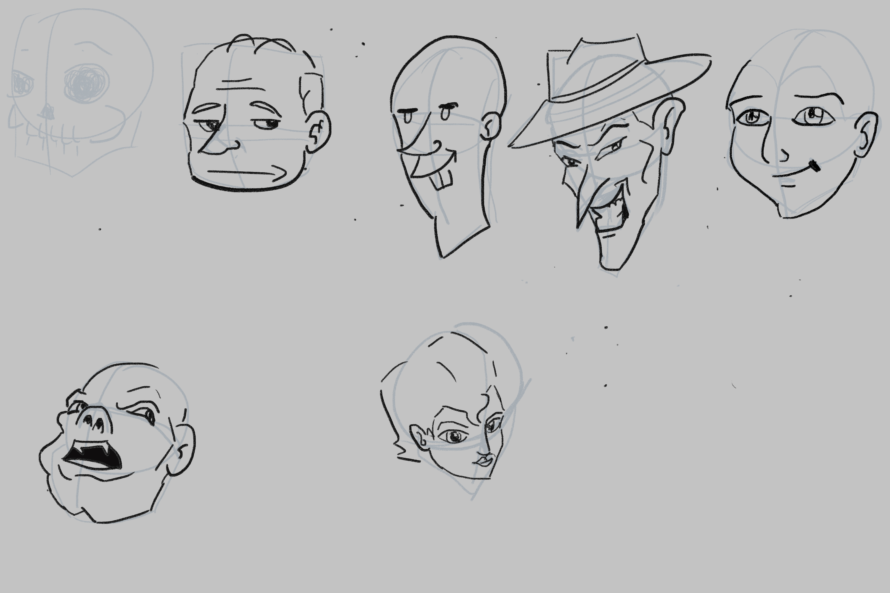 Face Construction Drawing at PaintingValley.com | Explore collection of ...