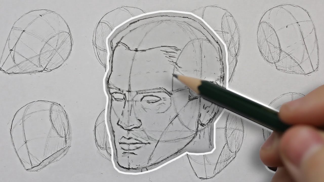 1280x720 Drawing The Head From Any Angle! Basic Construction Explained - Face Construction Drawing