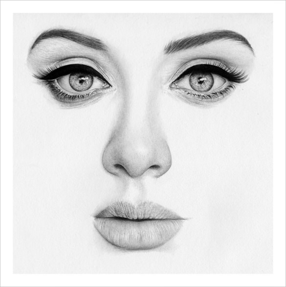 585x586 Drawing Realistic Deve Drawing - Face Drawing