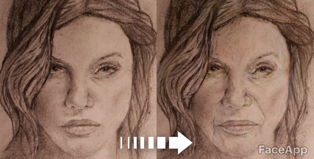 1077x546 Used Face App On A Drawing I Did - Face Drawing App