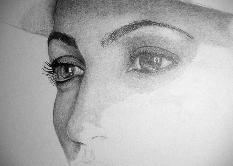 777x553 Free Photorealistic Pencil Drawing Tutorial - Face Drawing Black And White