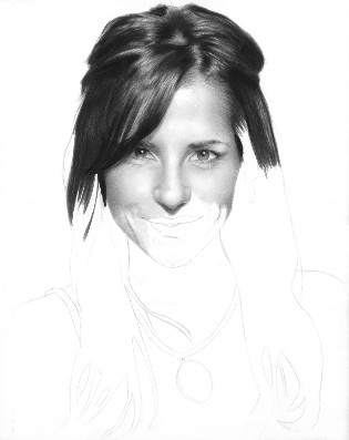 315x397 Portrait Tutorial - Face Drawing Black And White