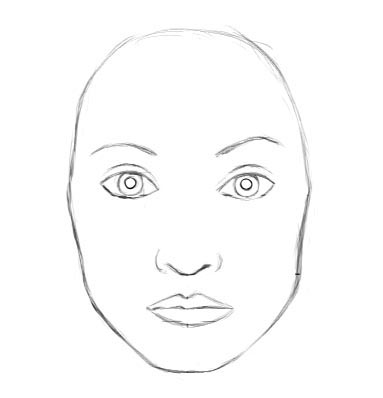 383x398 How To Draw A Realistic Face - Face Drawing Easy