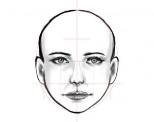 302x240 How To Draw A Human Face, Step - Face Drawing Images
