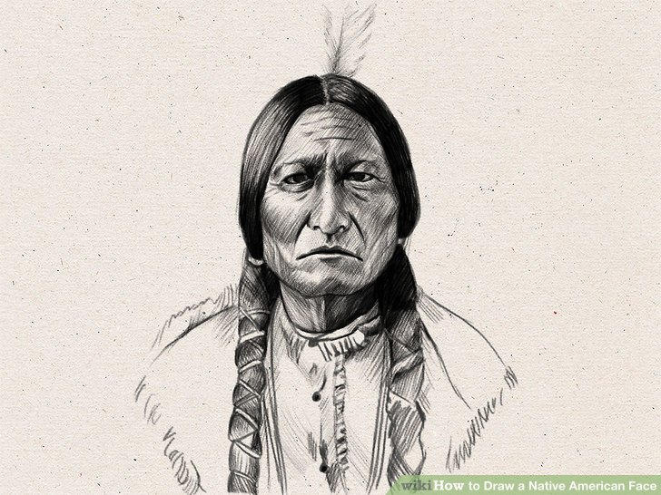 728x546 How To Draw A Native American Face Steps - Face Drawing Images