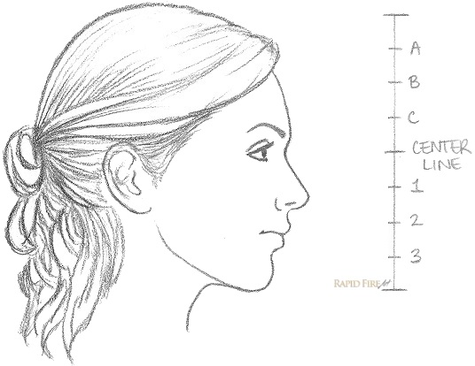 536x414 How To Draw A Female Face - Face Drawing Images
