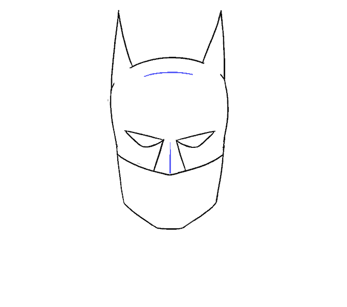 678x600 How To Draw Batman's Head Easy Drawing Guides - Face Drawing Pictures