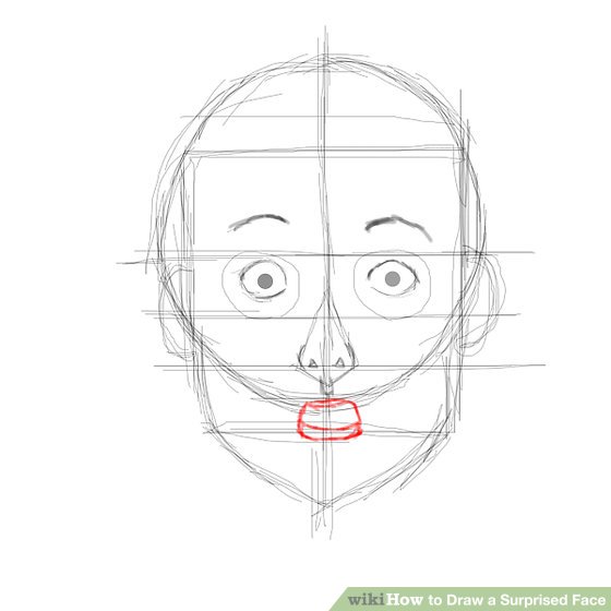560x560 How To Draw A Surprised Face Steps - Face Drawing Pictures