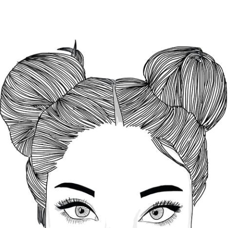 472x467 Tumblr Drawing Eyebrows Outline Drawing Of Girl With Face Covered - Face Drawing Tumblr