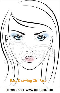 239x370 easy drawing girl face simple girl face drawing - Face Easy Drawing
