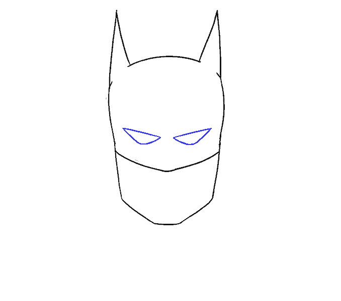 678x600 How To Draw Batman's Head Easy Drawing Guides - Face Easy Drawing