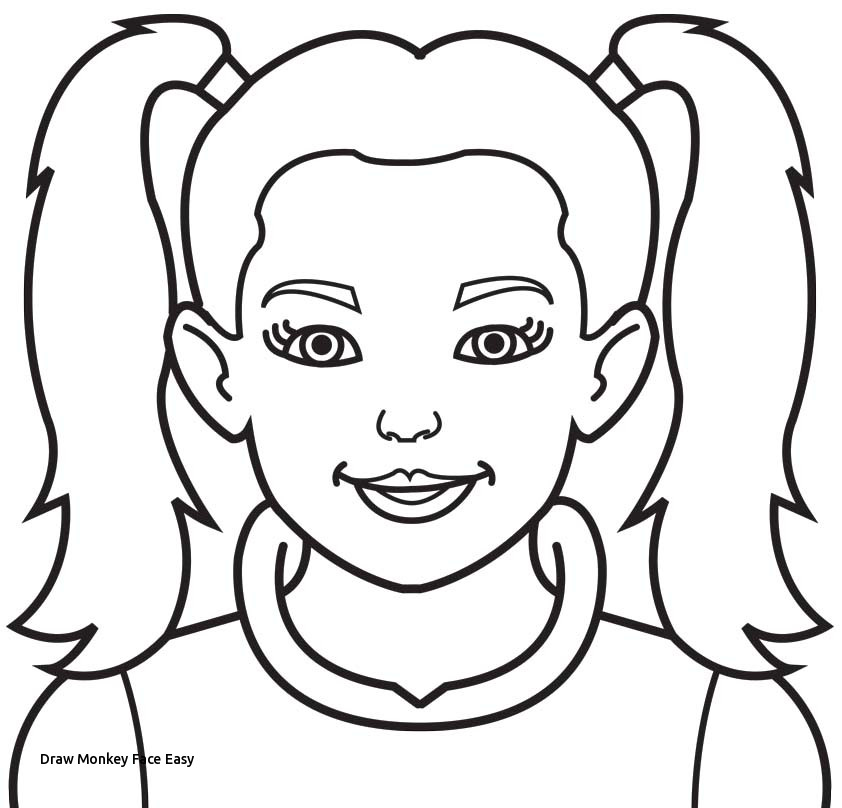 842x808 Draw Monkey Face Easy Smiling Faces Drawing - Face Easy Drawing