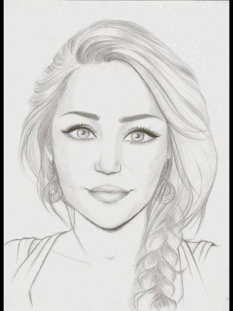 768x1024 Pictures Girl Drawing Realistic - Face Girl Drawing