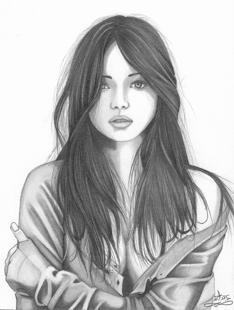 774x1024 Girl Drawing Face For Free Download - Face Girl Drawing