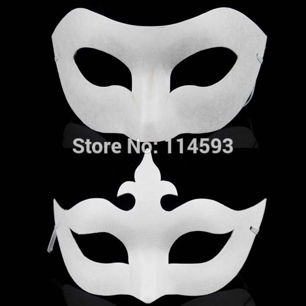600x600 Diy Hand Painted Halloween White Face Mask Crown Butterfly Blank - Face Mask Drawing