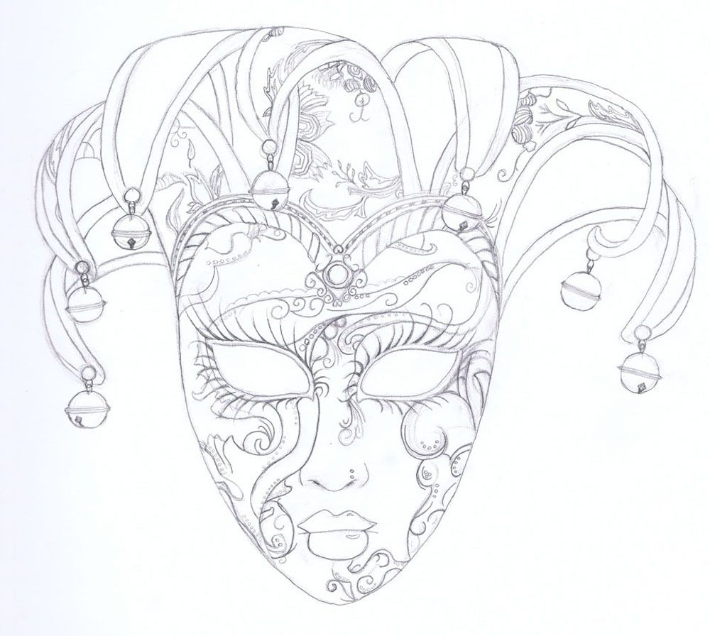 1000x896 venitian mask drawings venetian mask illustration shelby welch - Face Mask Drawing