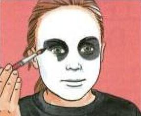 288x236 How To Craft Panda Face Painting - Face Painting Drawing