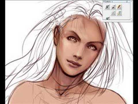 480x360 Painting The Face Digital Art - Face Painting Drawing