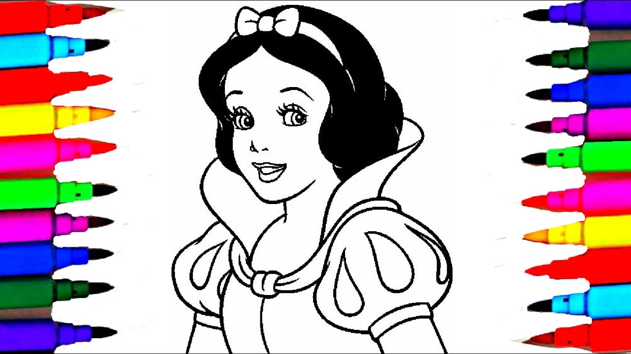 1280x720 Snow White Coloring Pages L Face Painting L Disney Princess - Face Painting Drawing