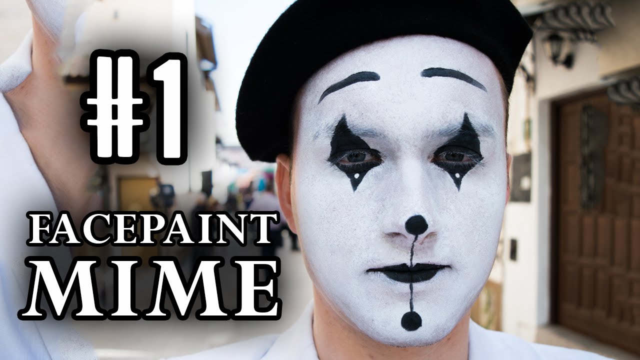 1280x720 draw a french mime face facepaint tutorial vlog - Face Painting Drawing