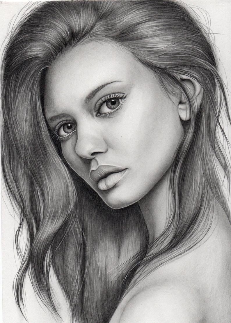 Face Pencil Drawing at PaintingValley.com | Explore collection of Face ...