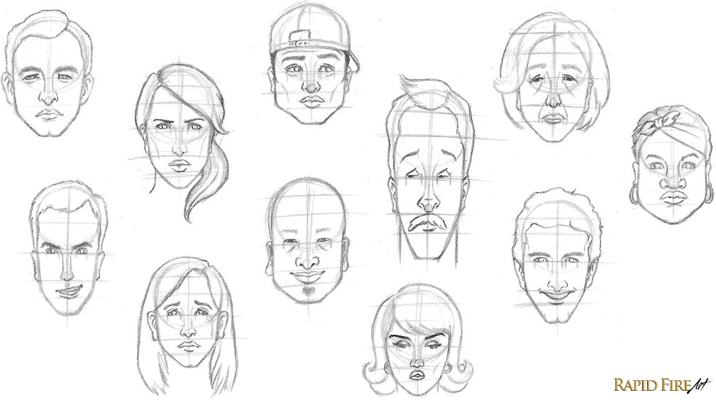 1009x564 Art - Face Perspective Drawing