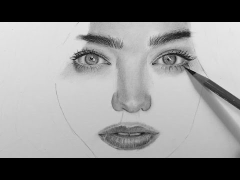 480x360 Drawing A Realistic Portrait With Charcoal - Face Portrait Drawing