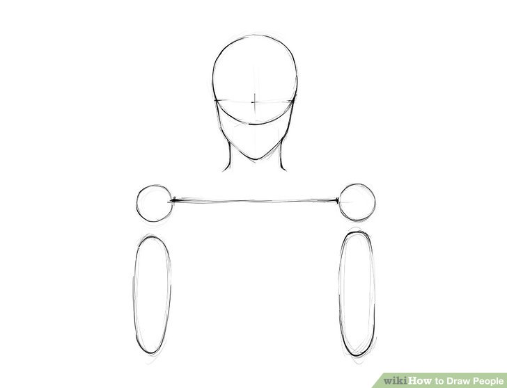 728x558 Basic Ways To Draw People Step - Face Positions Drawing