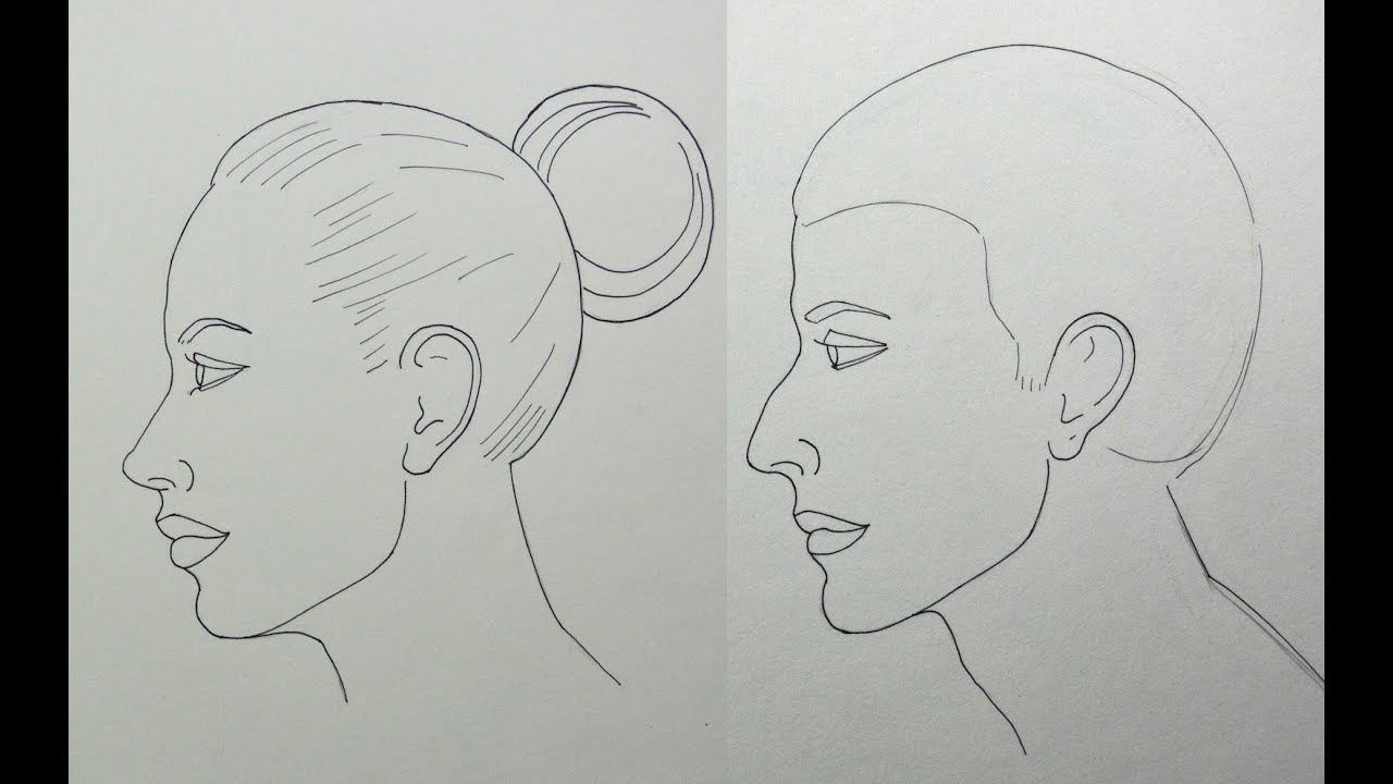 1280x720 How To Draw A Face In Profile Easily - Face Profile Drawing