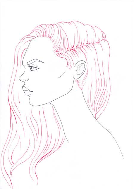 450x633 How To Draw Profile Face I Draw Fashion - Face Profile Drawing