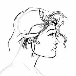 267x267 Comic Book Video Tutorials How To Draw Face Profile Female - Face Profile Drawing