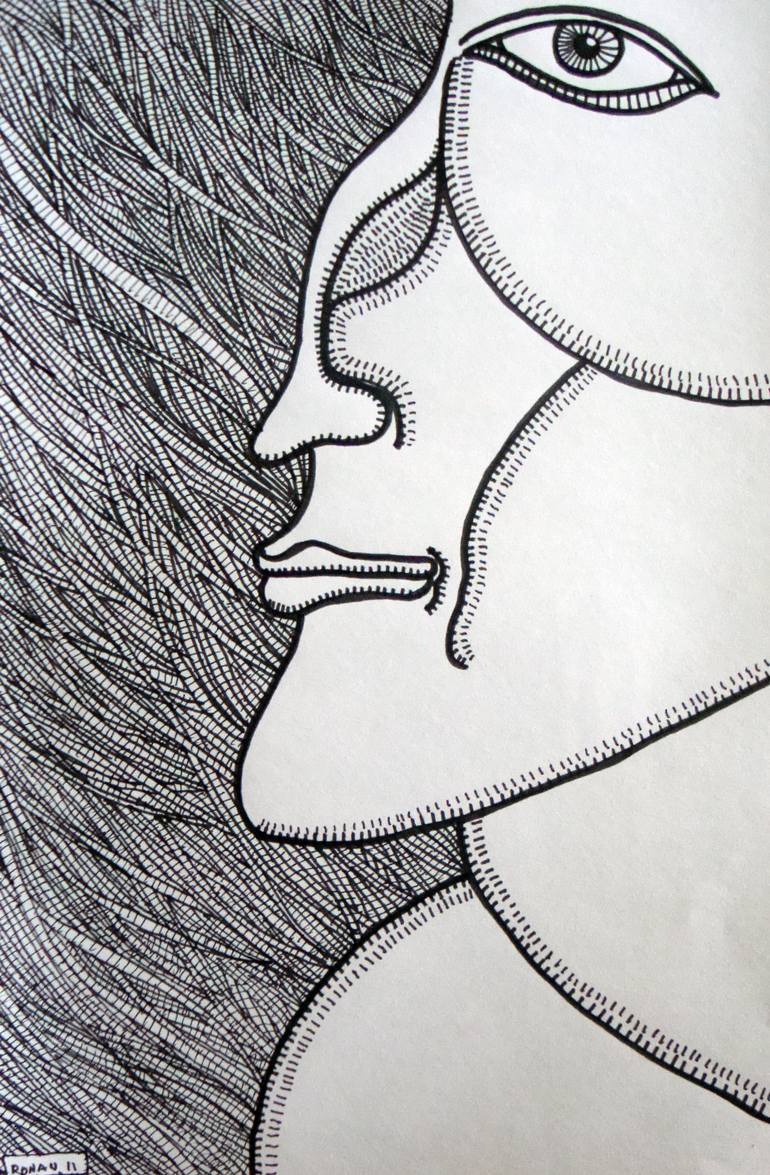 770x1175 Face In Profile Drawing - Face Profile Drawing