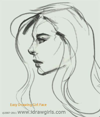 400x465 Easy Drawing Girl Face Ideas About Profile Drawing - Face Profile Drawing