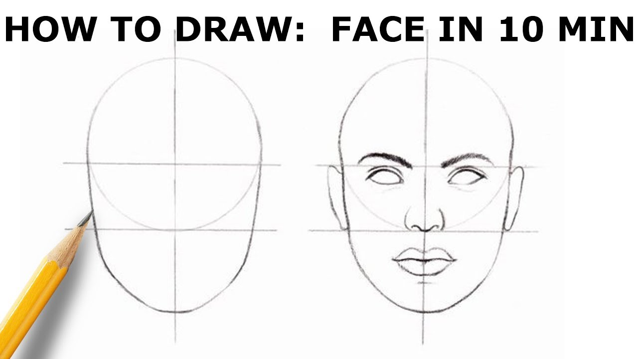 1280x720 how to draw face basic proportion - Face Proportions Drawing