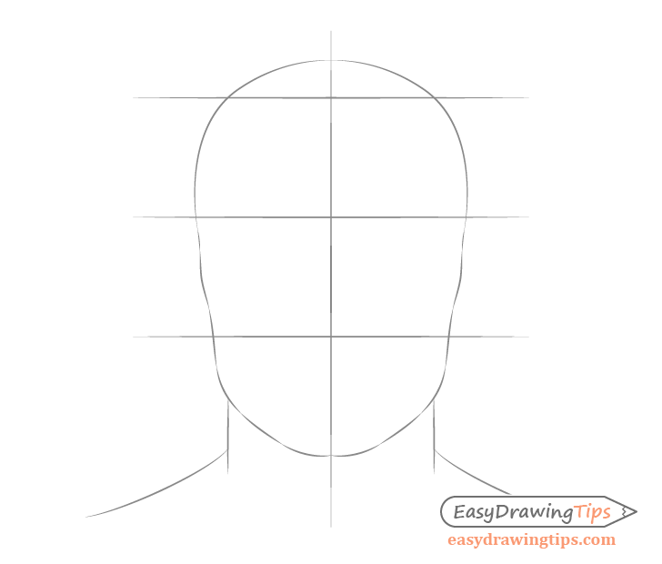 728x620 How To Draw A Male Face Step - Face Proportions Drawing
