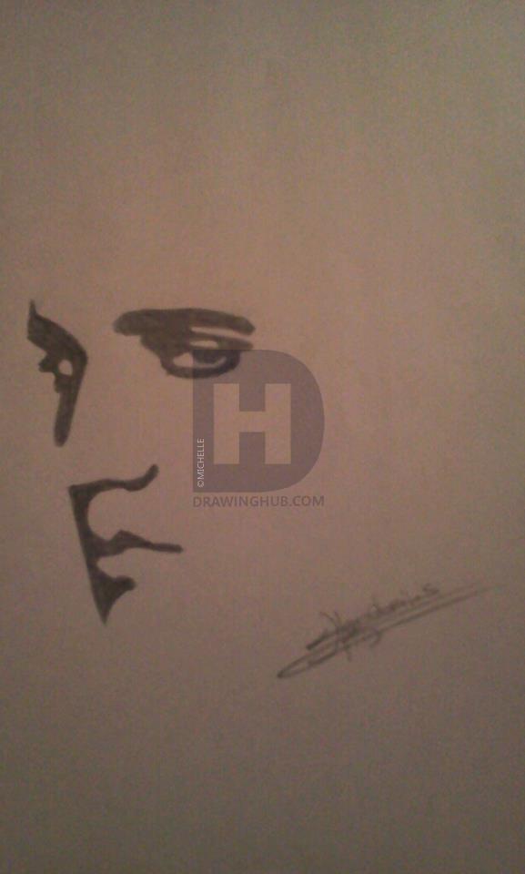 577x960 Elvis Presley Shadow Face Drawing - Face Shadow Drawing