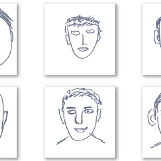 320x320 Example Face Drawings Produced Without Shadowdraw And After - Face Shadow Drawing