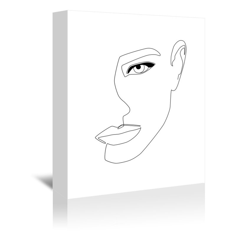 800x800 east urban home 'face shadow' drawing print wayfair - Face Shadow Drawing