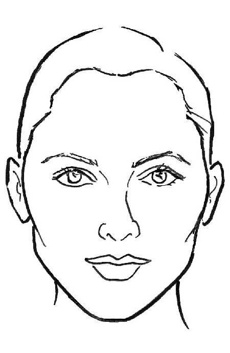 450x690 drawing cheekbones face shape for free download - Face Shape Drawing
