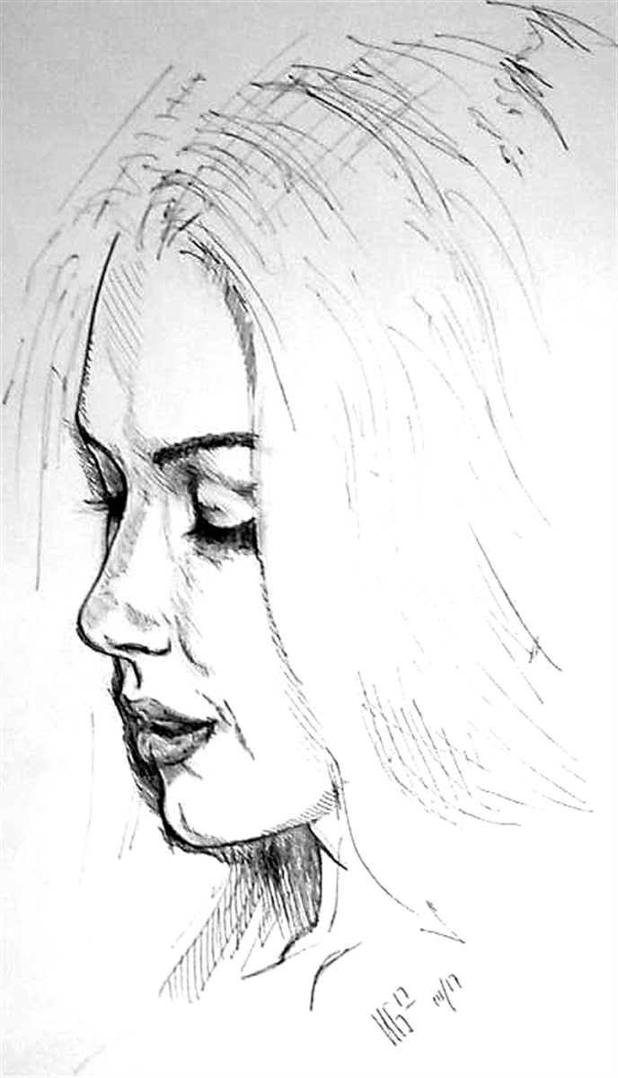 688x1199 face study - Face Study Drawing